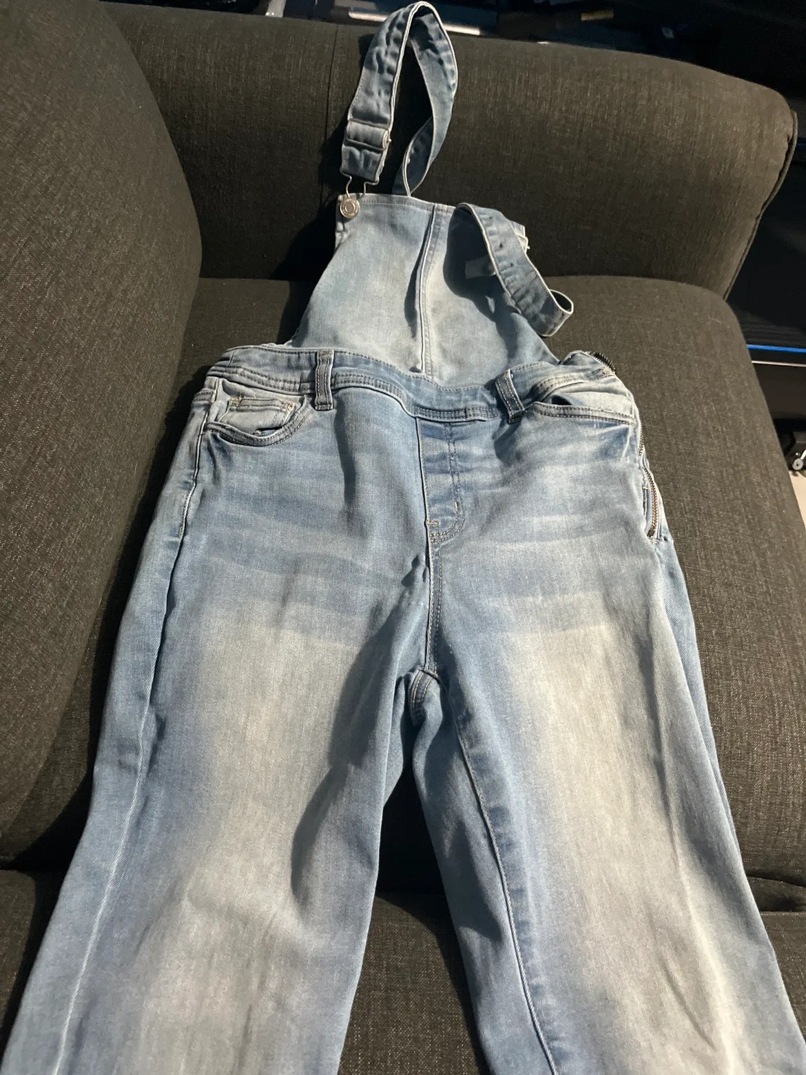 Light Wash Denim Overalls thumbnail