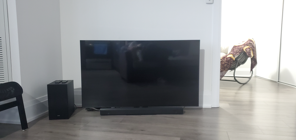 Samsung 55" QLED 4K Q80C and Soundbar with Subwoofer