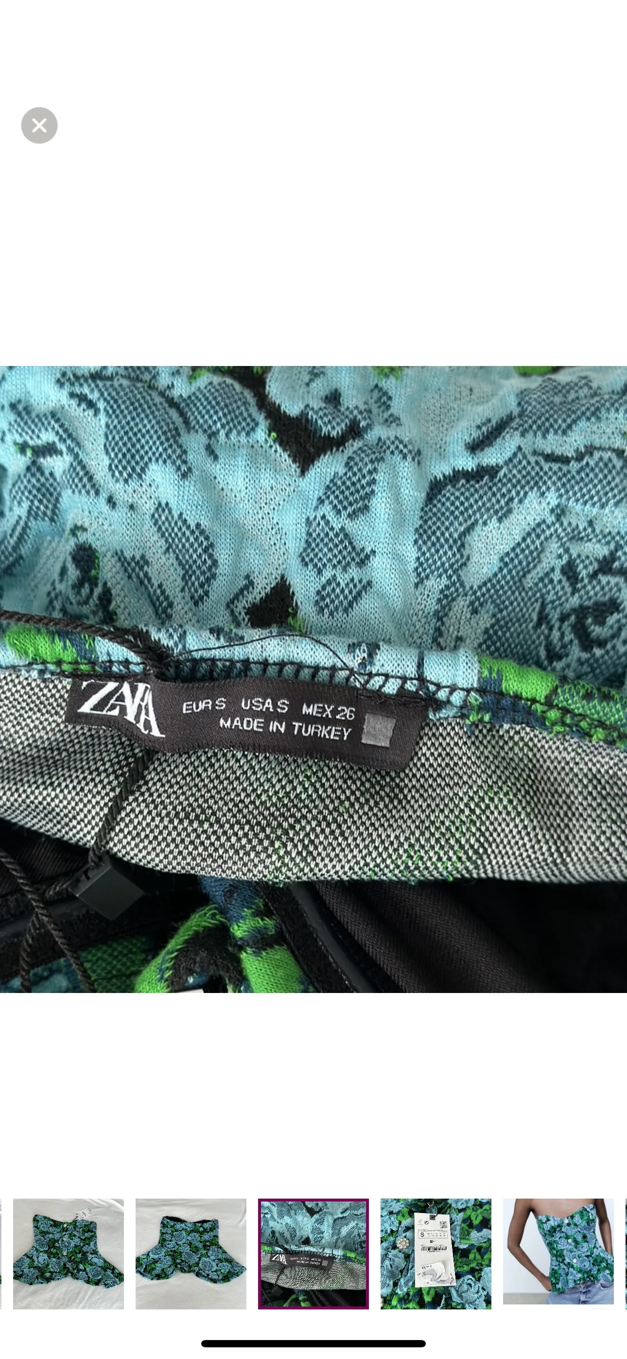 Zara Floral Strapless Top image indicator(4)