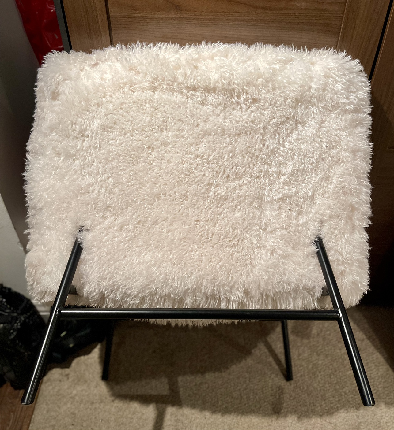 White Furry Accent Chair from Home Sense - photo 3