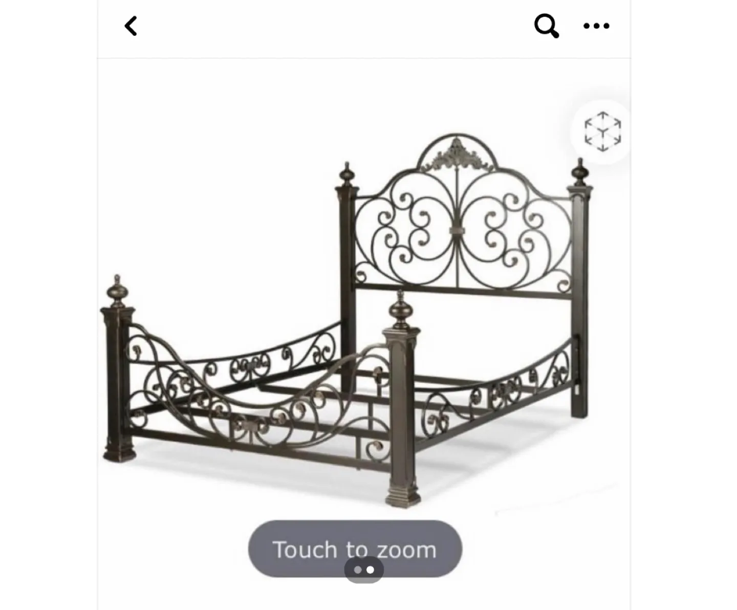 Black Metal Queen Size Bed Frame + 2 mattresses image indicator(2)