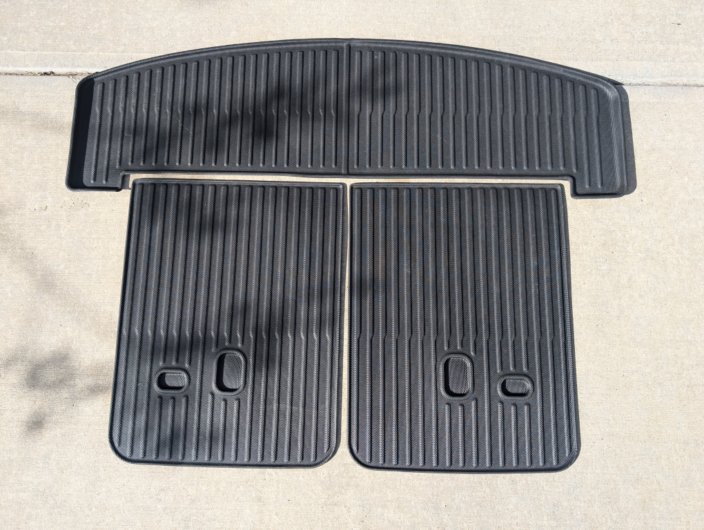 Hyundai 2024 Santa Fe - 3-Piece Black Cargo Mat Set