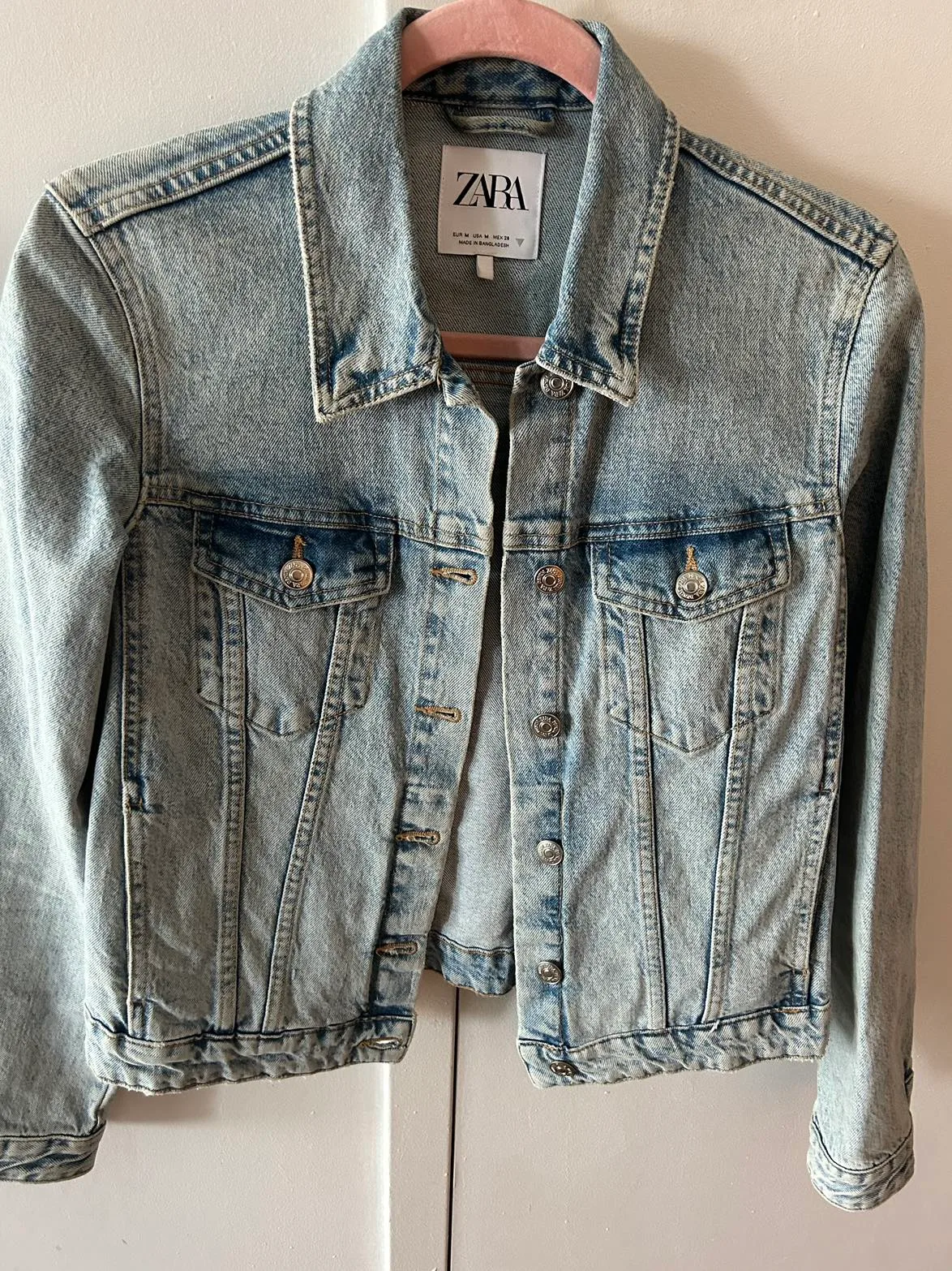 Zara lightweight denim jacket thumbnail