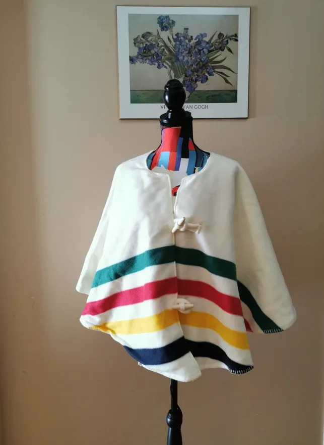 Hudson's Bay Soft Multistripe Cape/Poncho thumbnail