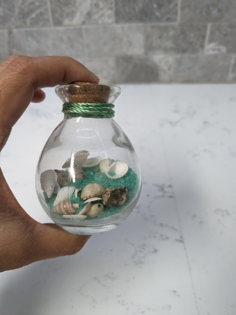 Shell and sand decorative jar #freecycle - photo 3