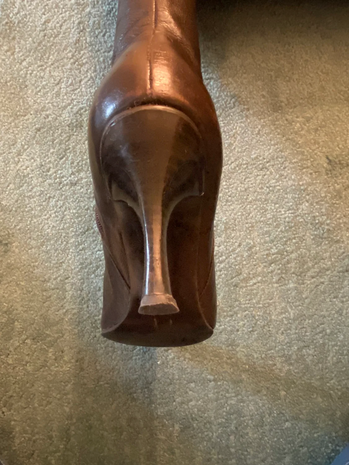 Brown Leather Boots 3” heel - Sz 7 image indicator(5)