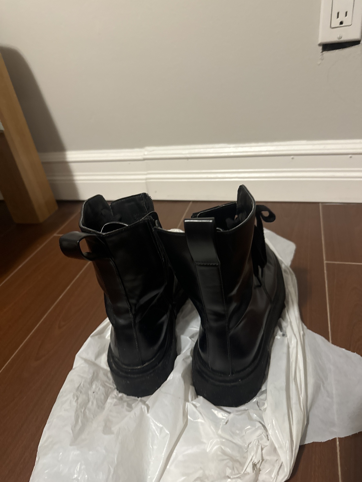 Black H&M Faux Leather Boots - photo 3