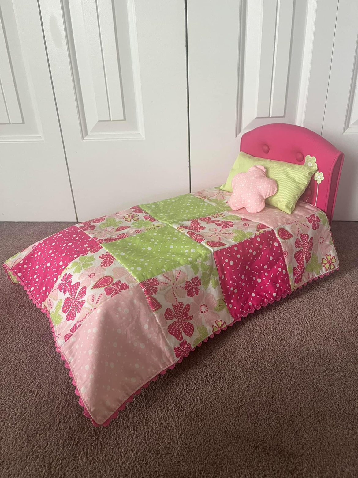 American Girl Doll Bed with Bedding