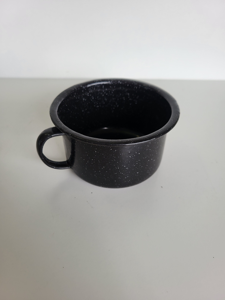 Black Enamel Mug