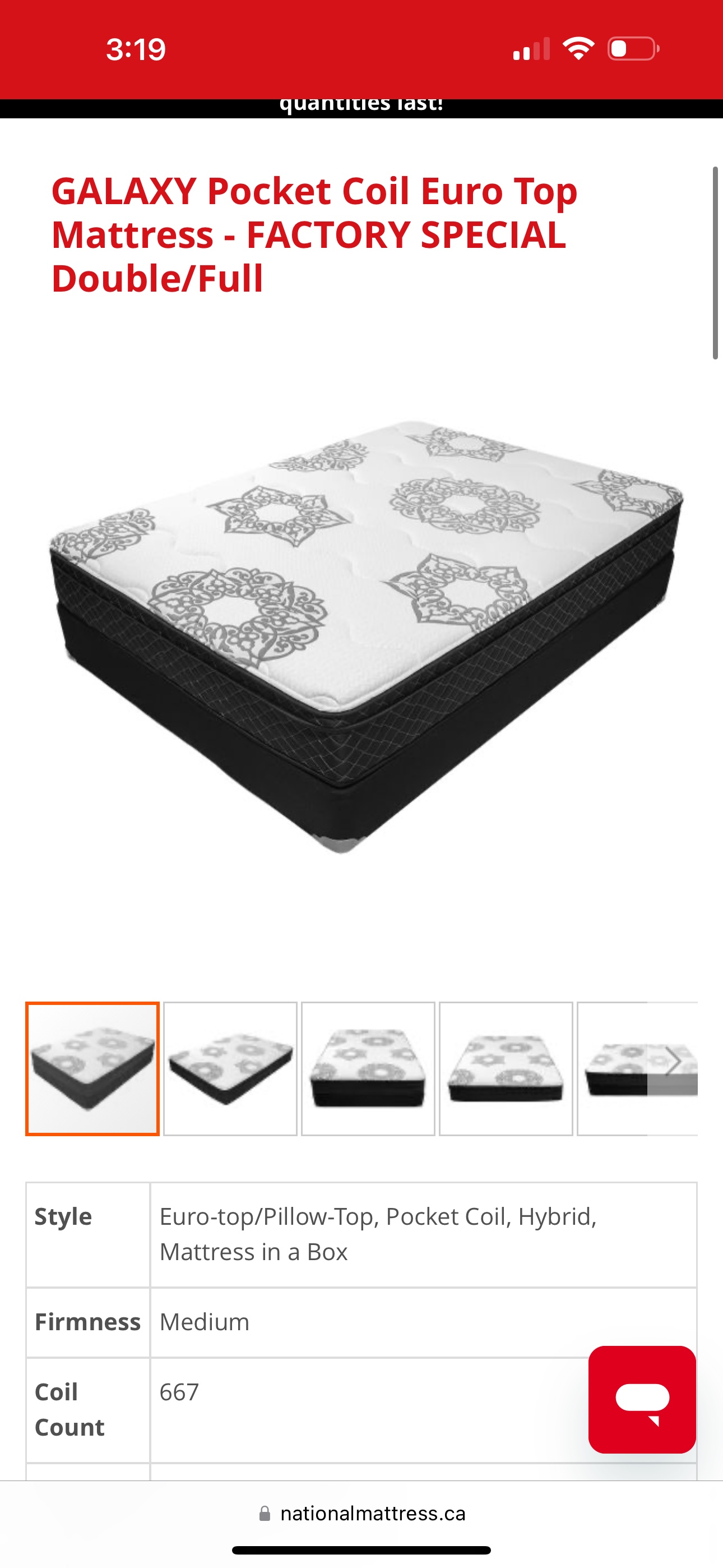 Galaxy Midnight Double/Full Mattress - photo 3