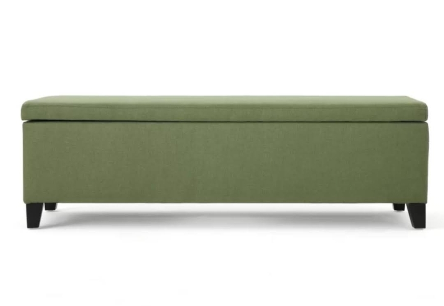 Green Storage Ottoman Bench
