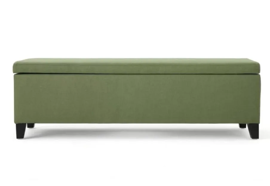 Green Storage Ottoman Bench thumbnail