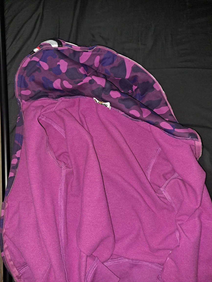 A Bathing Ape Bape Purple Camo Hoodie - photo 2
