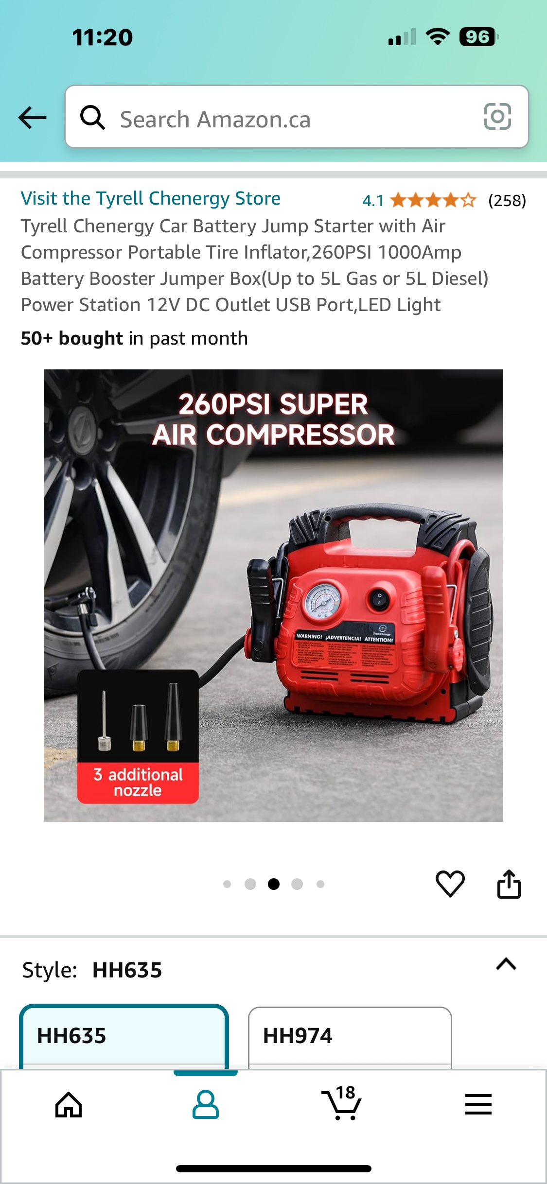 Tyrell Chenergy Car Battery Jump Starter with Air Compressor - photo 4