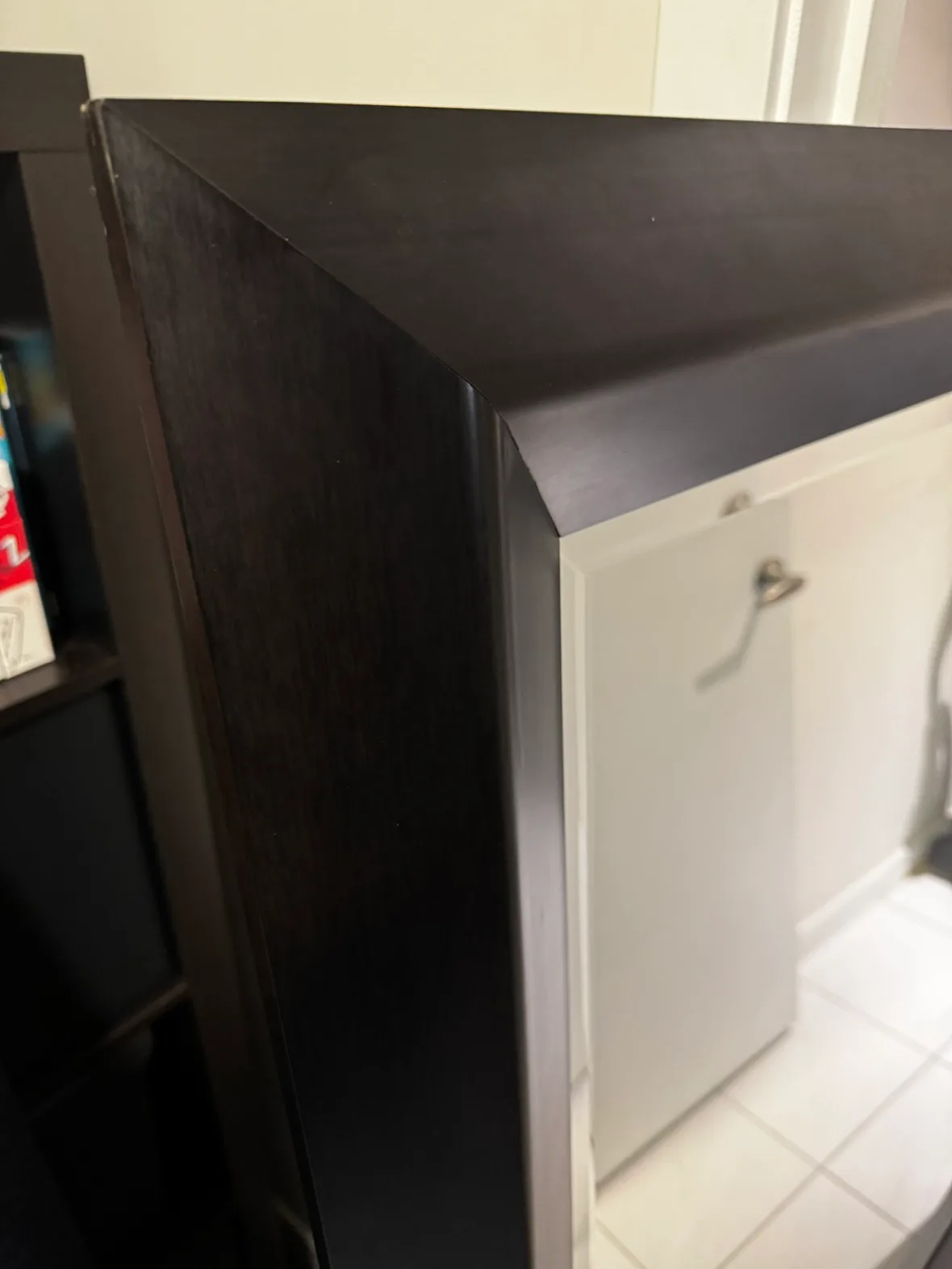 Fourbro Large Dark Brown/Black Framed Mirror image indicator(3)