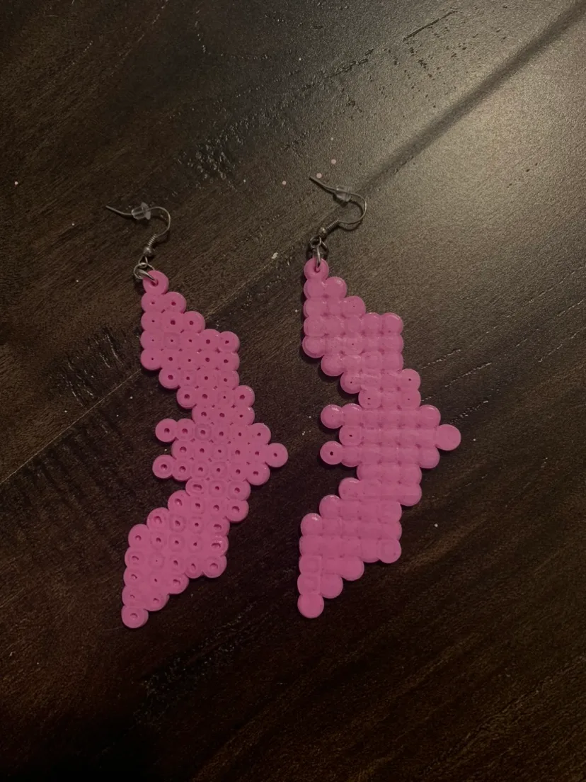 Perler Bead Keychains, earrings image indicator(4)