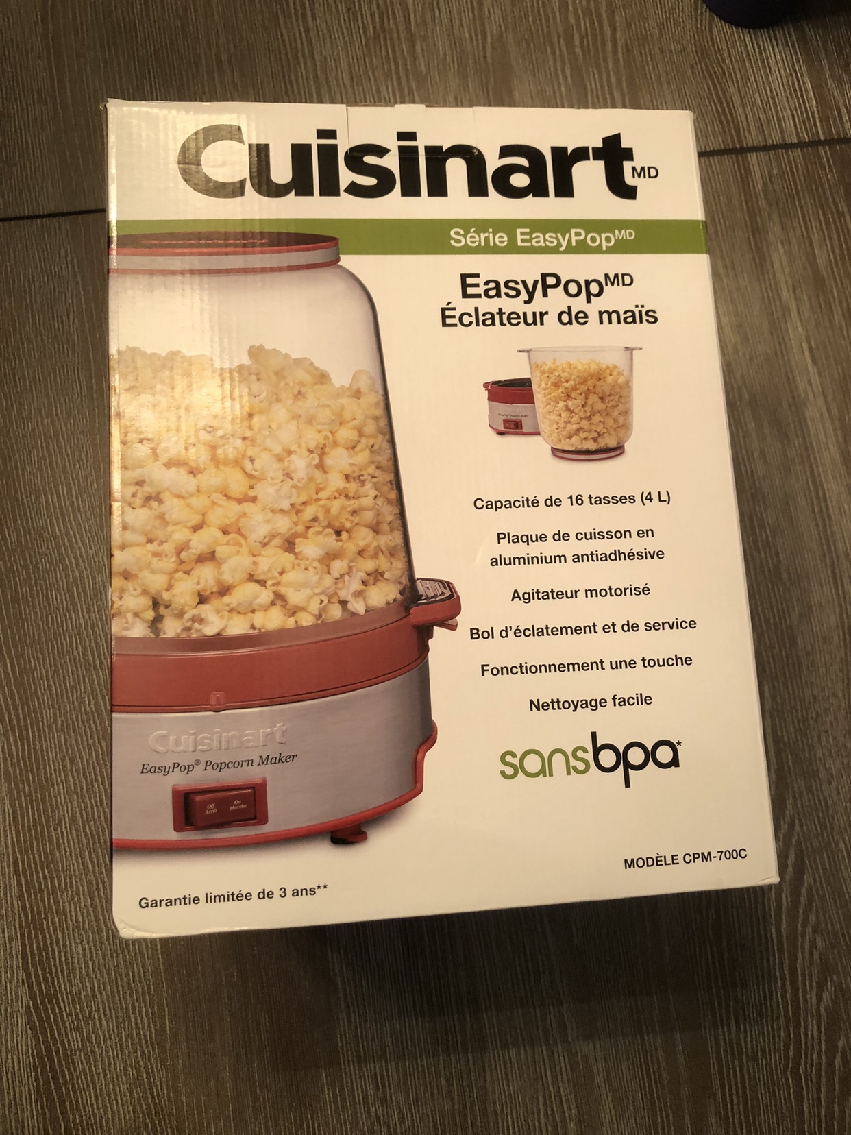 Cuisinart EasyPop Popcorn Maker Brand New