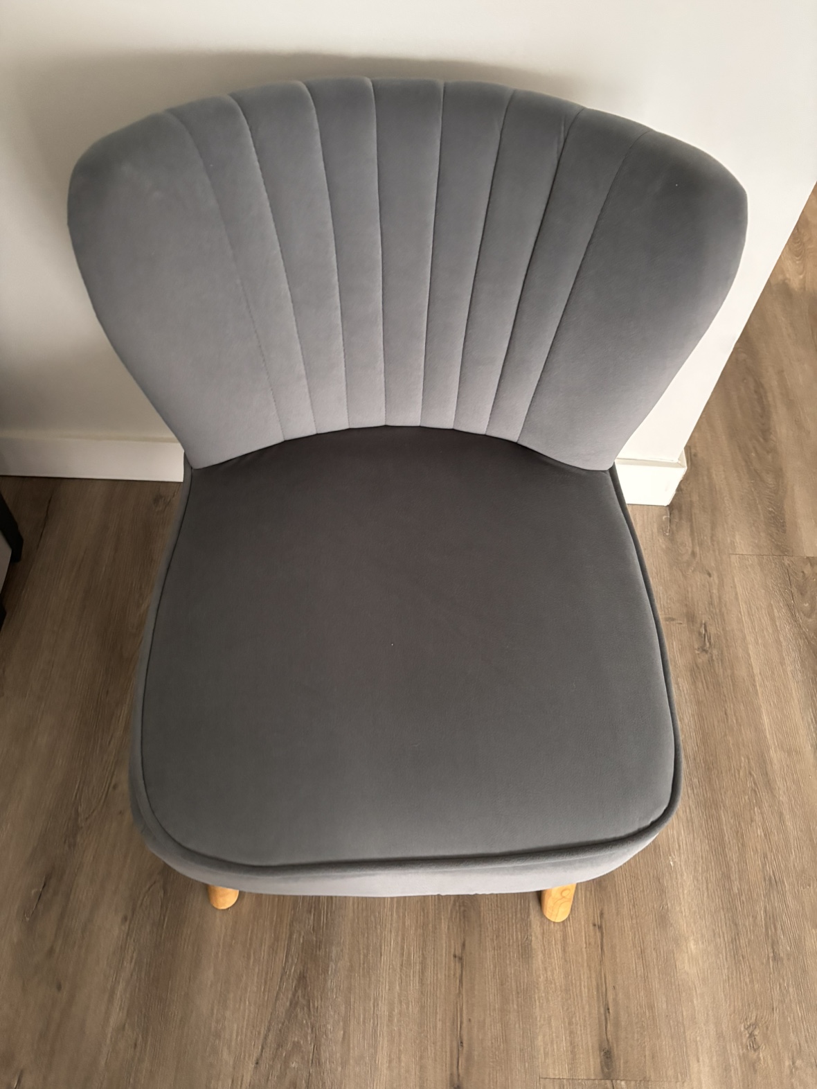 Grey Velvet Accent Chair