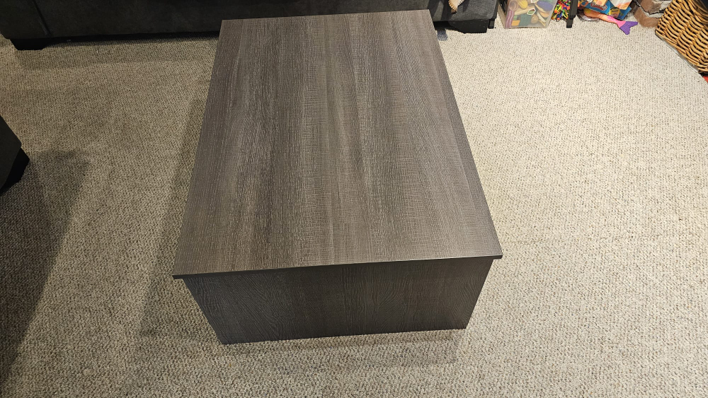 Grey and White Coffee Table with Storage - photo 2
