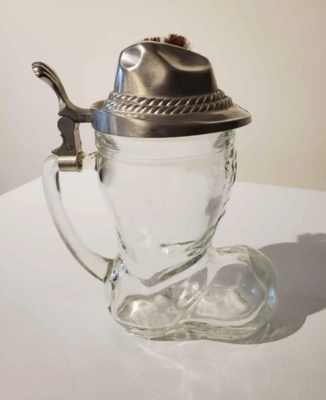 Vintage BMF Bierstiefel West Germany Glass Boot Beer Stein image indicator(3)