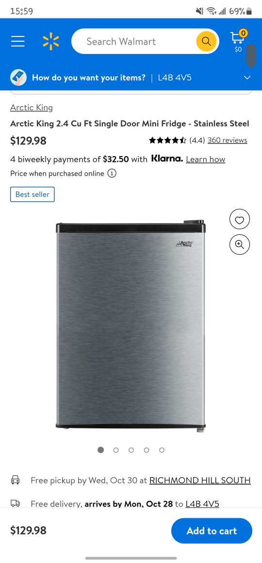 Arctic King Mini Fridge $80 - photo 3