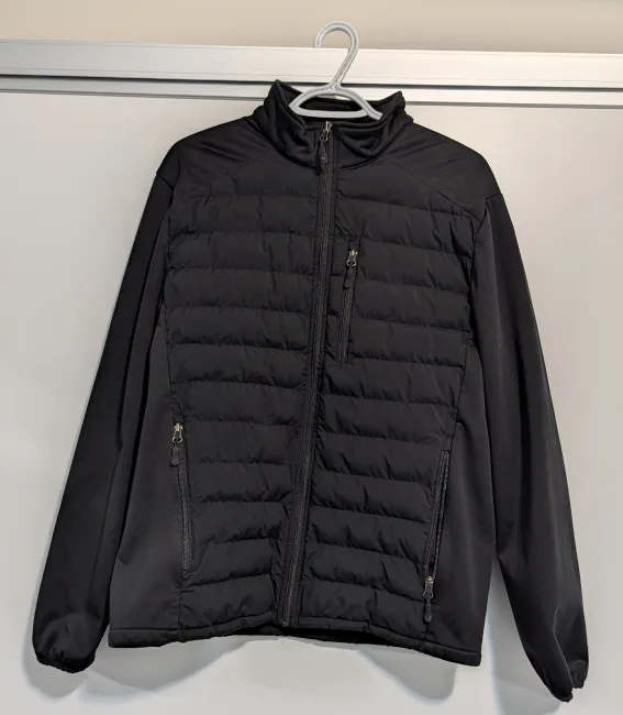 Men's Insulated Lightweight Puffer Jacket (Black, Medium) thumbnail