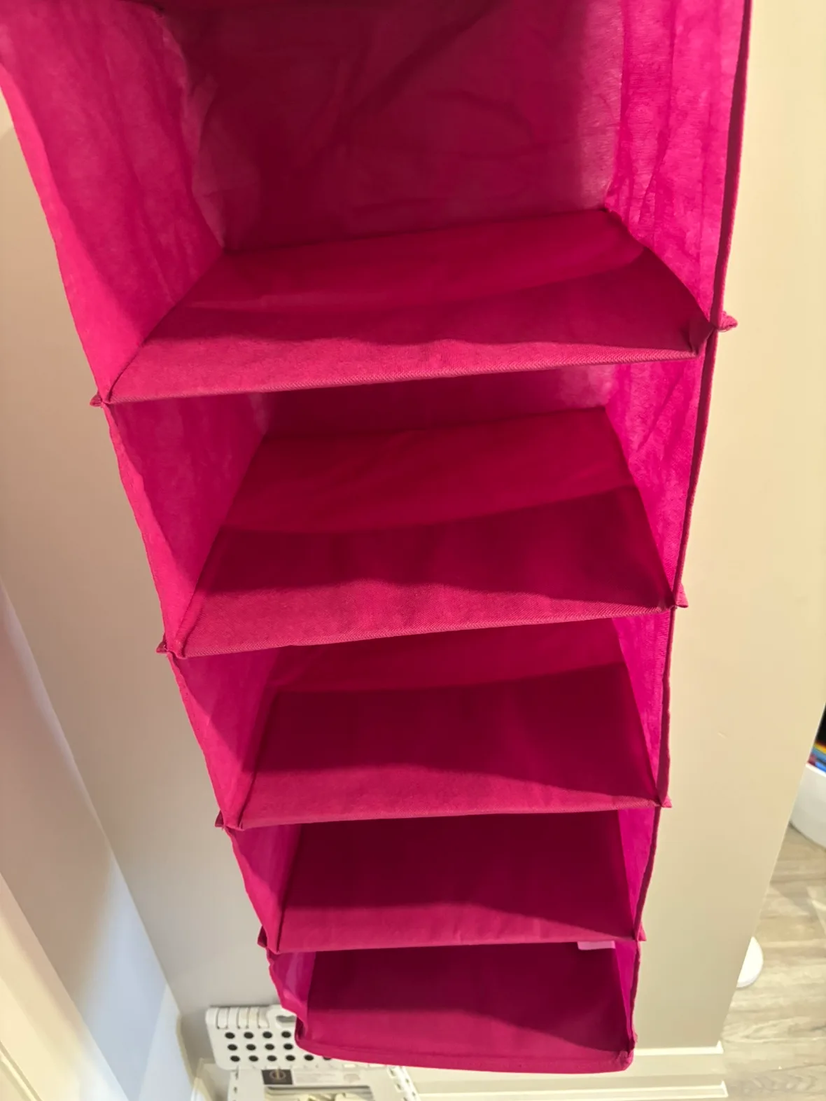 Pink Hanging Closet Organizer thumbnail