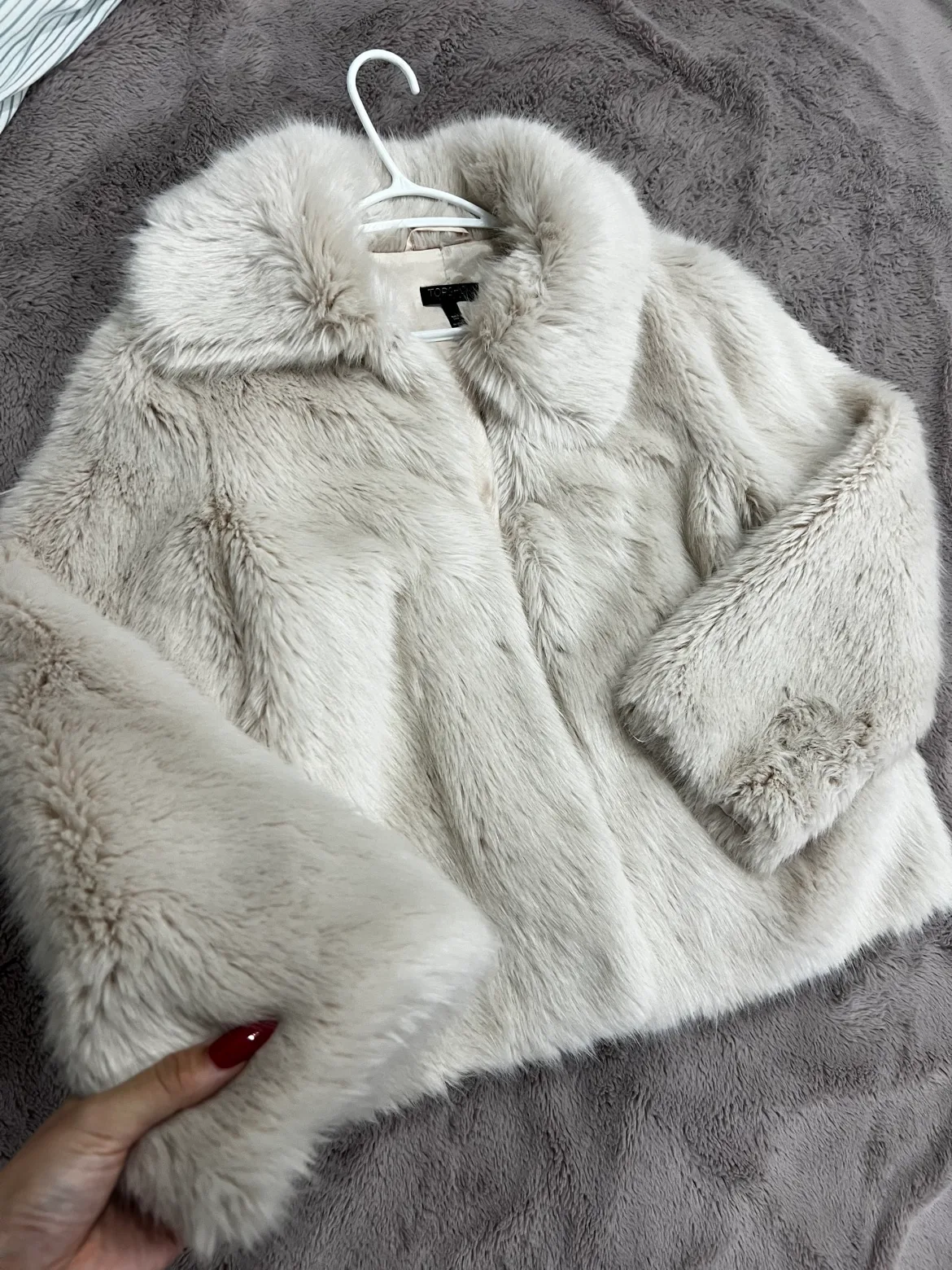 Topshop Faux Fur Jacket image indicator(2)