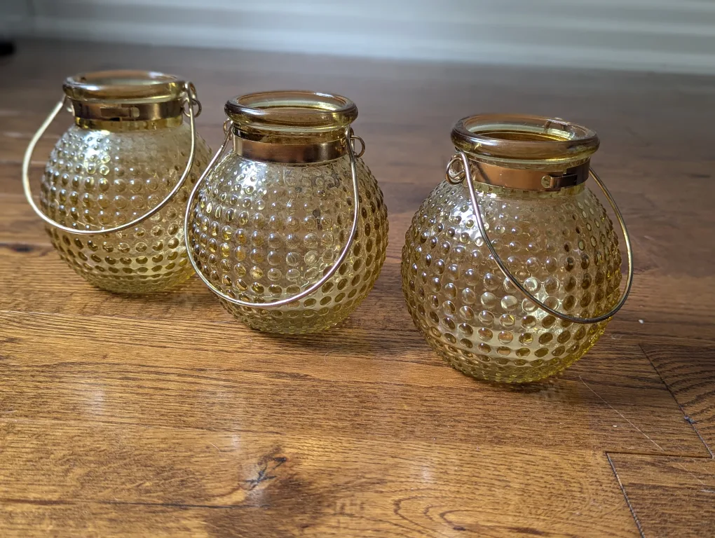 Glass Candle Holders with Handles thumbnail