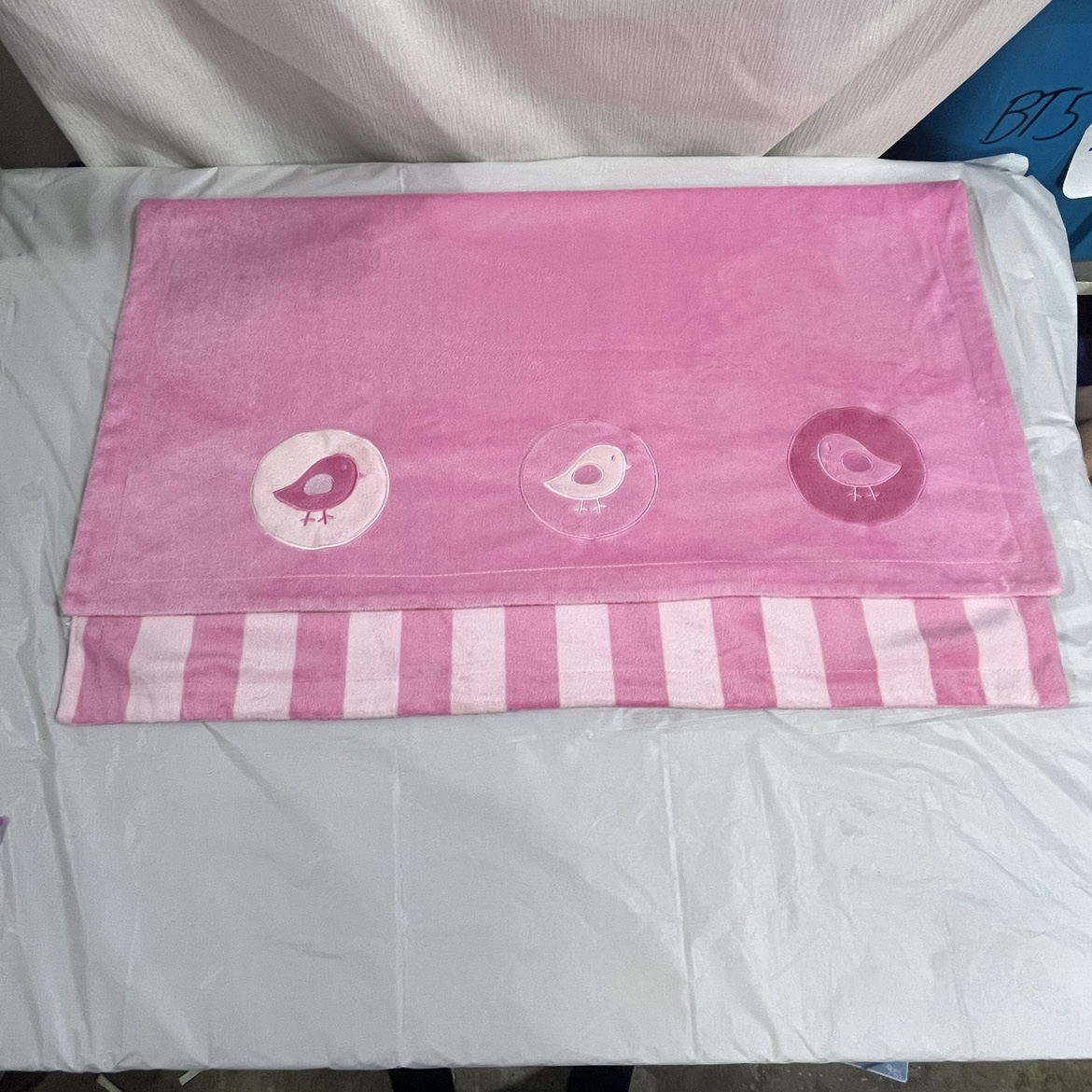 Petit Lem Pink Bird Blanket