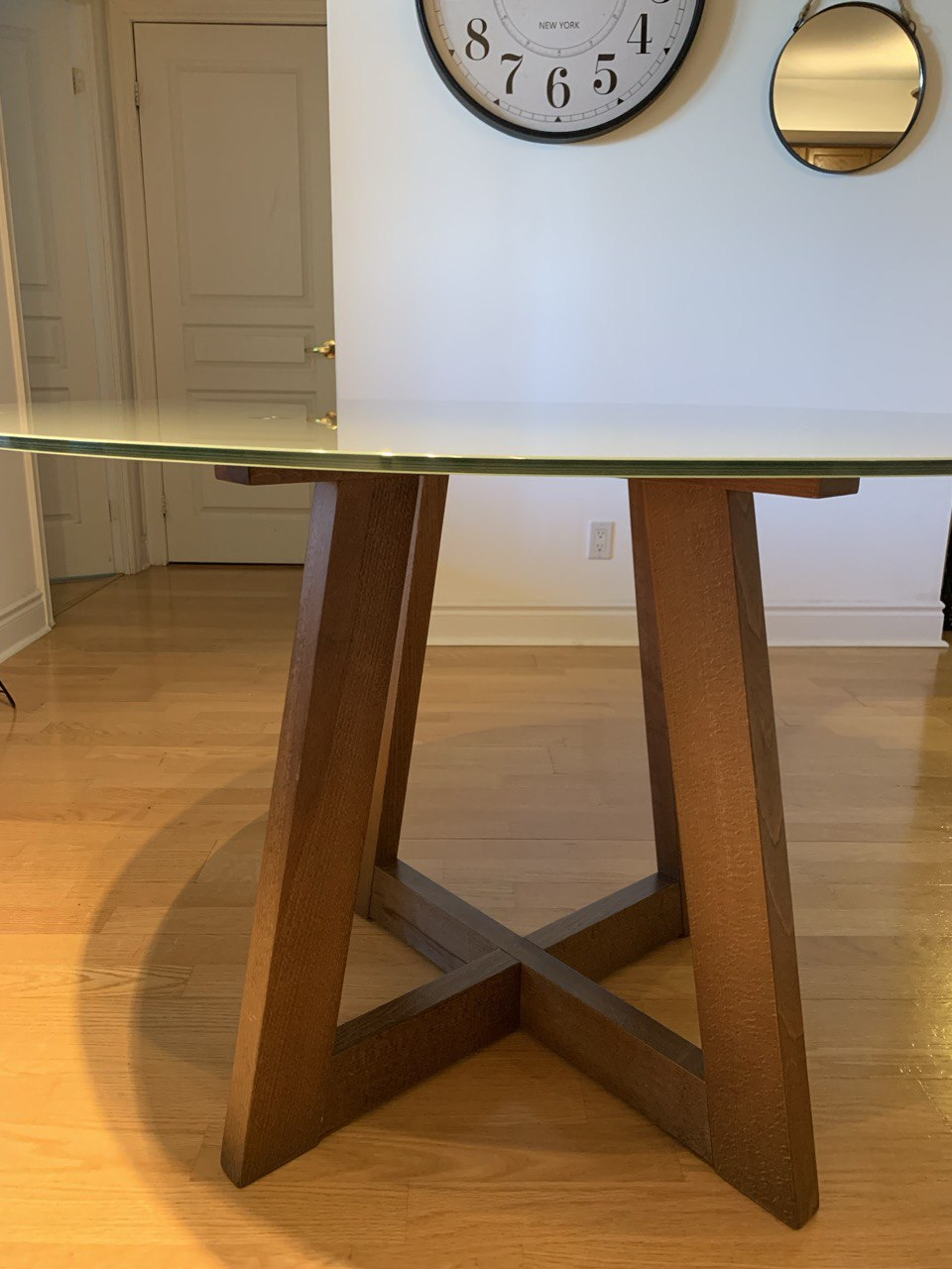 Glass dining table set with chairs - photo 4