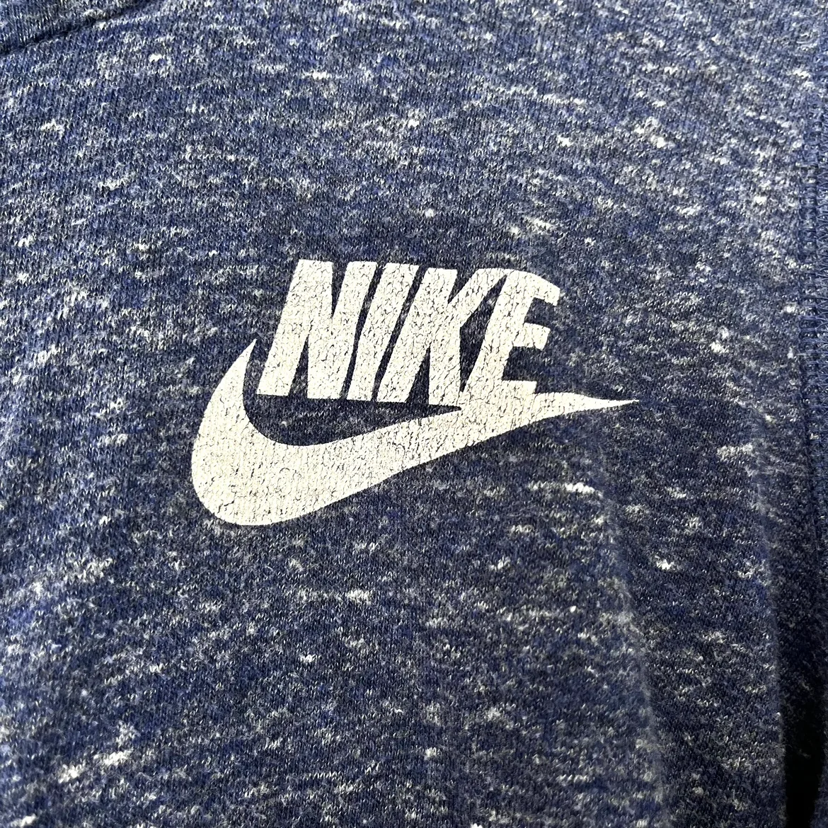 Nike Zip Up Drawstring Heathered Blue Hoodie Size Small image indicator(3)