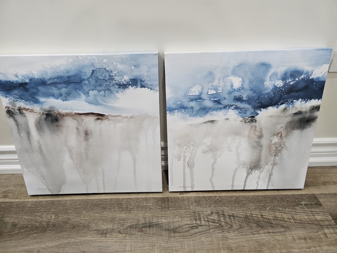Set of 2 Abstract Canvas Art - photo 3