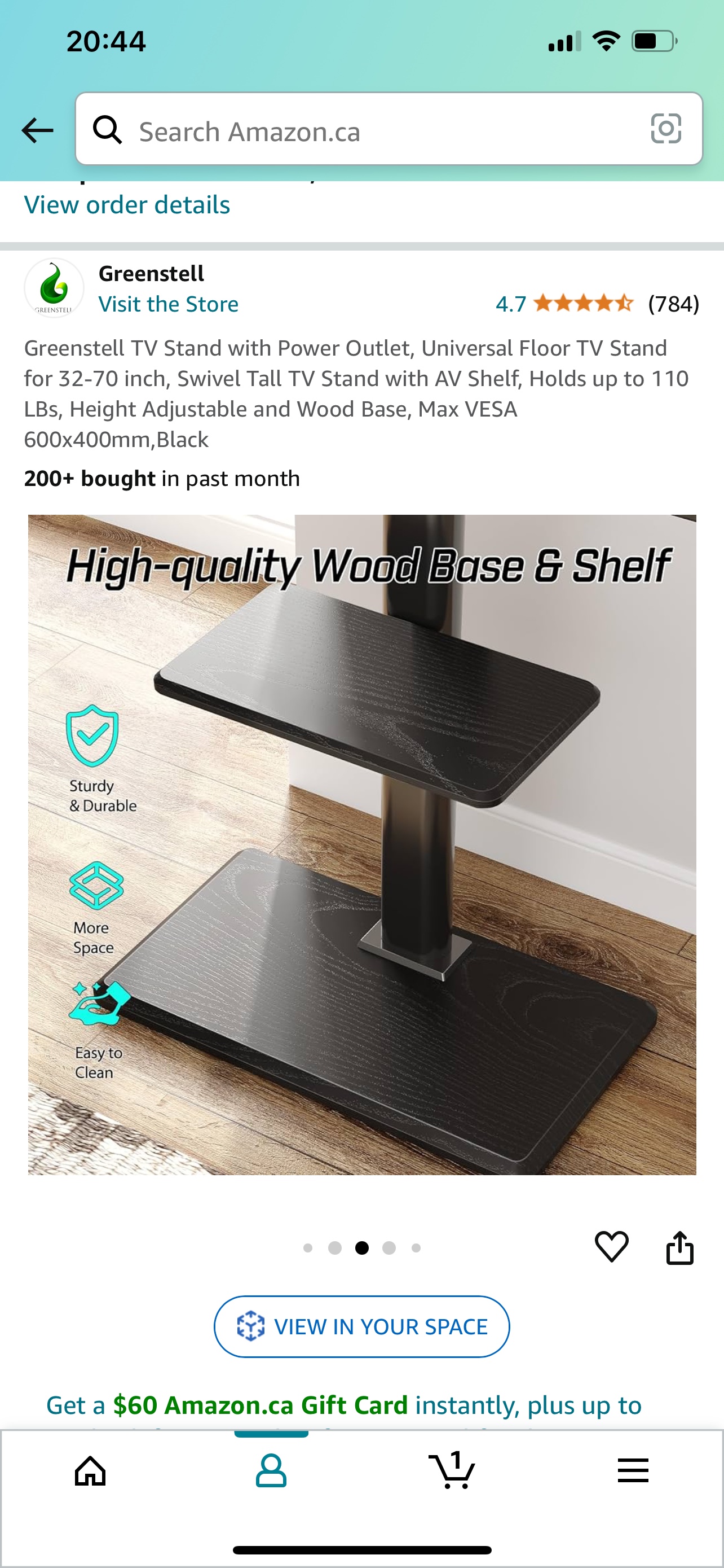 Greenstell TV Stand with Power Outlet - photo 2
