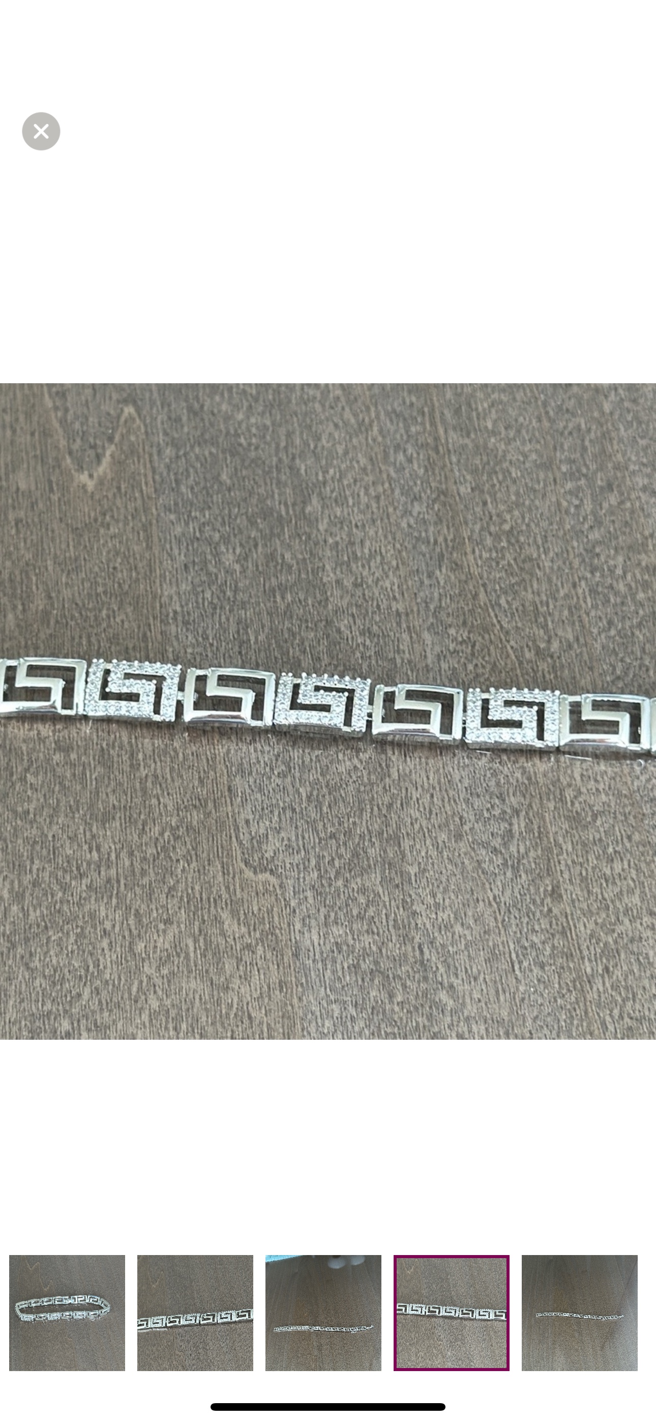 Silver Greek Key Bracelet - photo 2