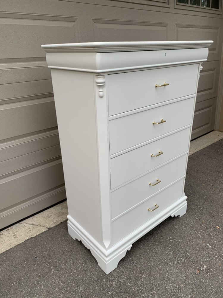 Gorgeous Tall White Dresser - photo 3