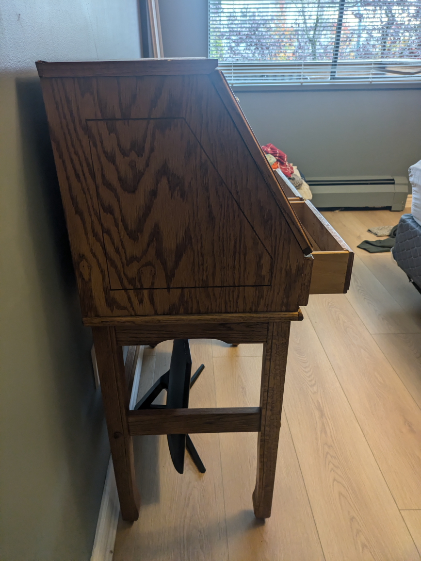 Solid Wood Secretary Desk