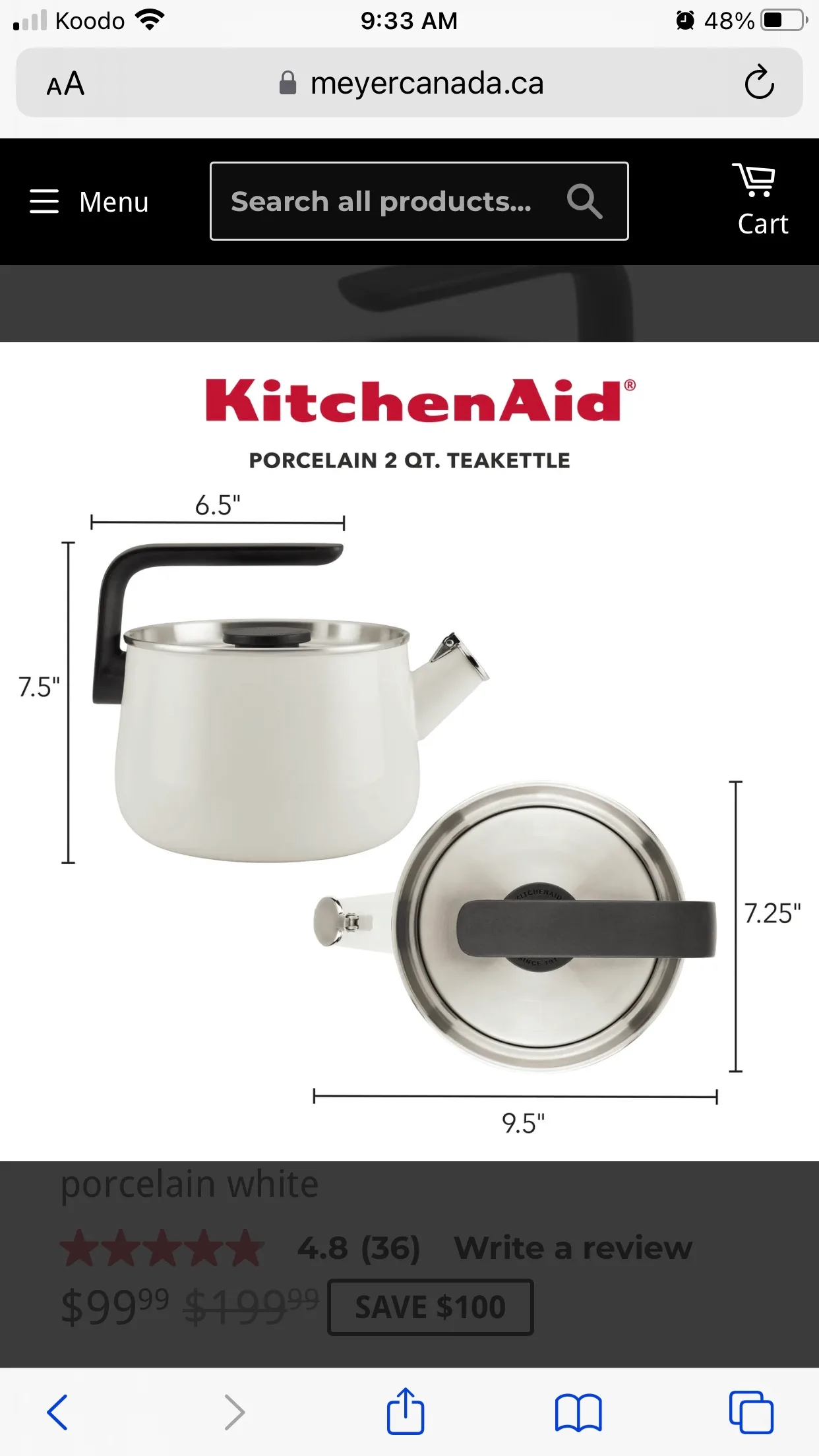 🥕 KitchenAid 2 QT Tea Kettle image indicator(2)