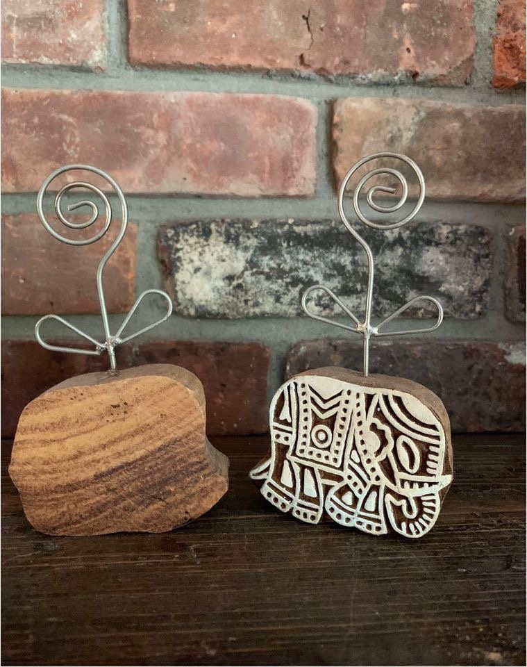 Wooden Elephant Photo Holders - photo 2