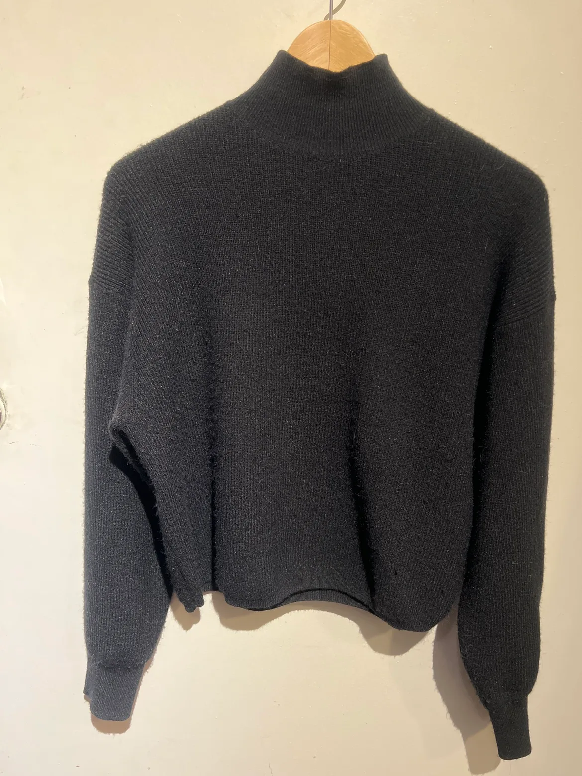 Cozy fall sweater - Oak + Fort Black Mock Neck Sweater thumbnail