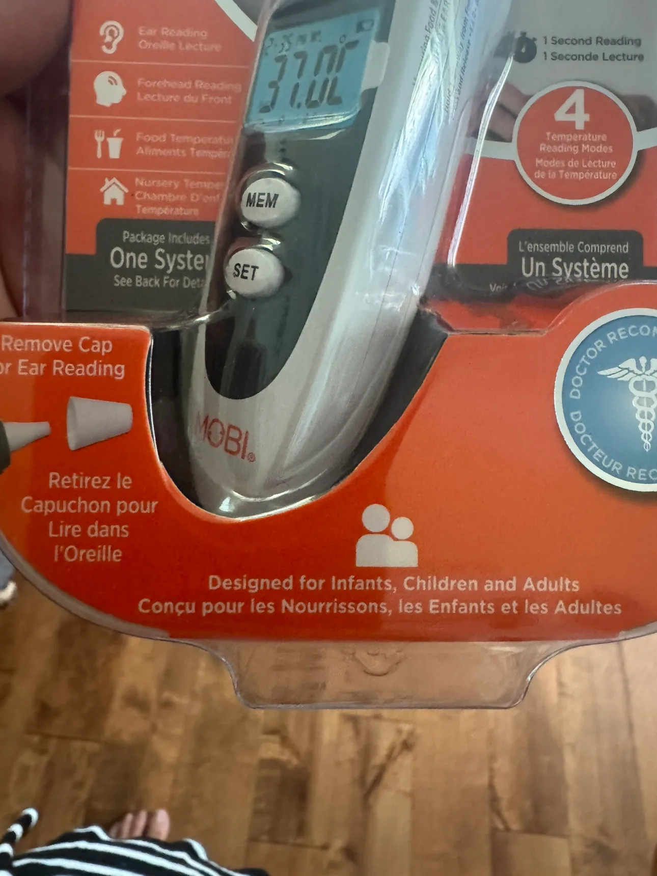 MOBI DualScan Prime Ear and Forehead Thermometer image indicator(2)