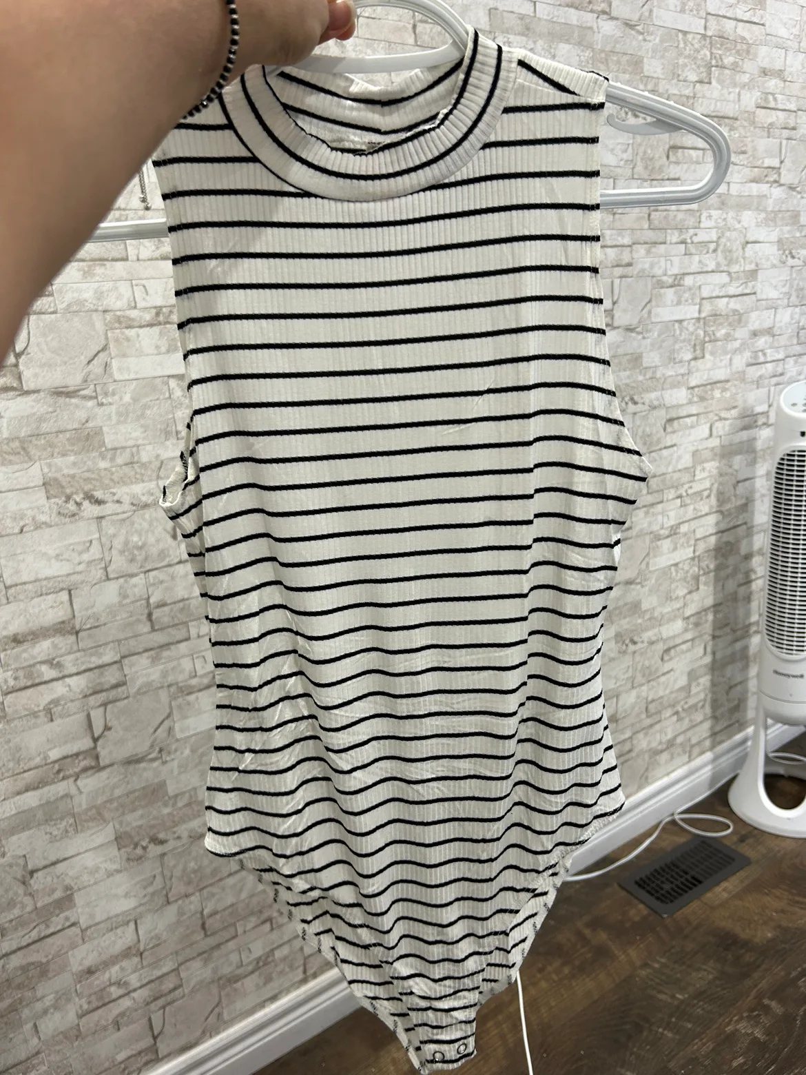 Forever 21 Striped Bodysuit thumbnail