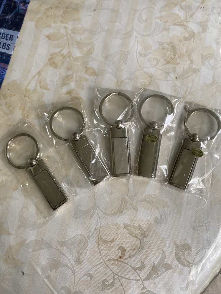 5 Silver Keychains