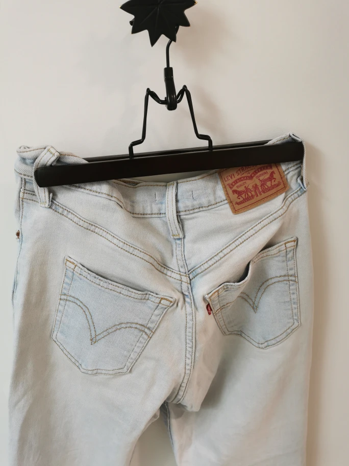 Levi's Ribcage Straight Ankle Blue/White washed Jeans Size 26, - photo 3