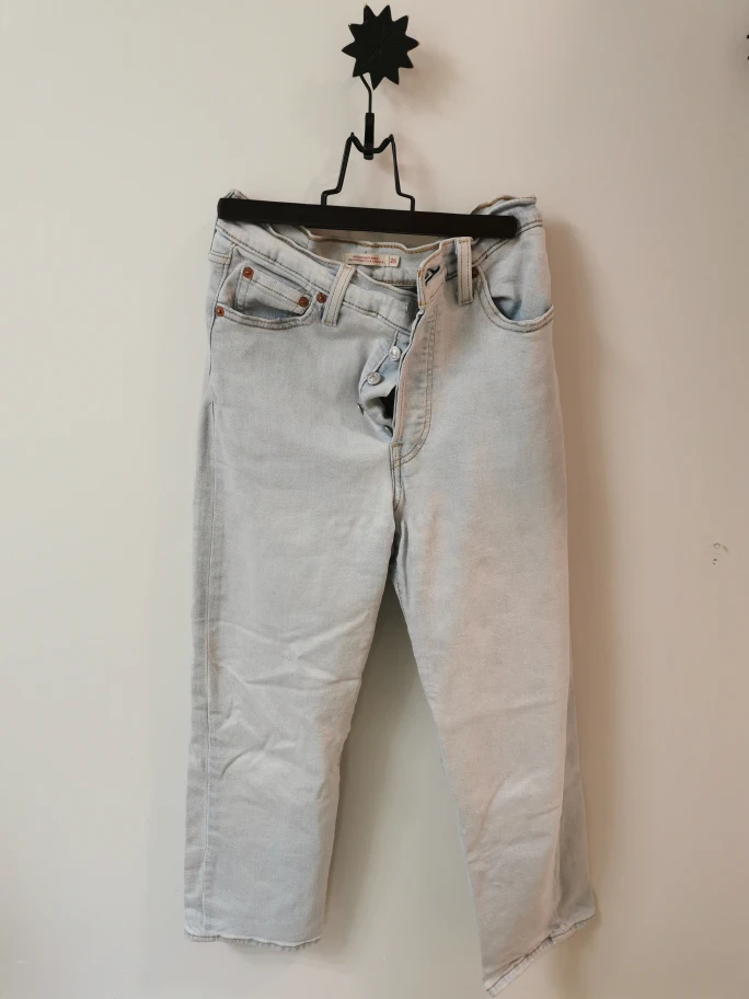 Levi's Ribcage Straight Ankle Blue/White washed Jeans Size 26,