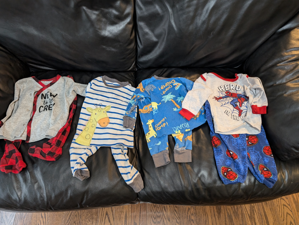 4x Infant Boys' Pajamas 6-12M