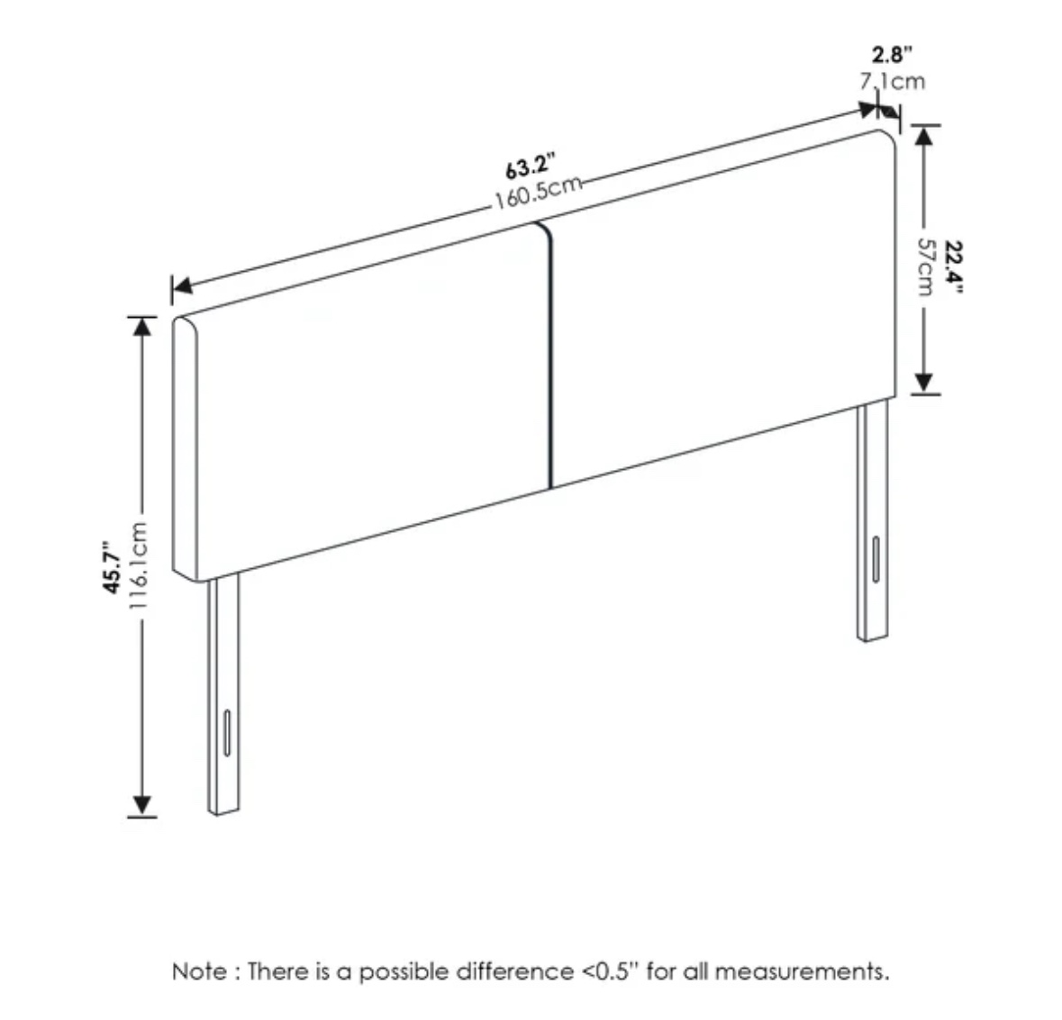 Upholstered Queen size headboard - photo 3