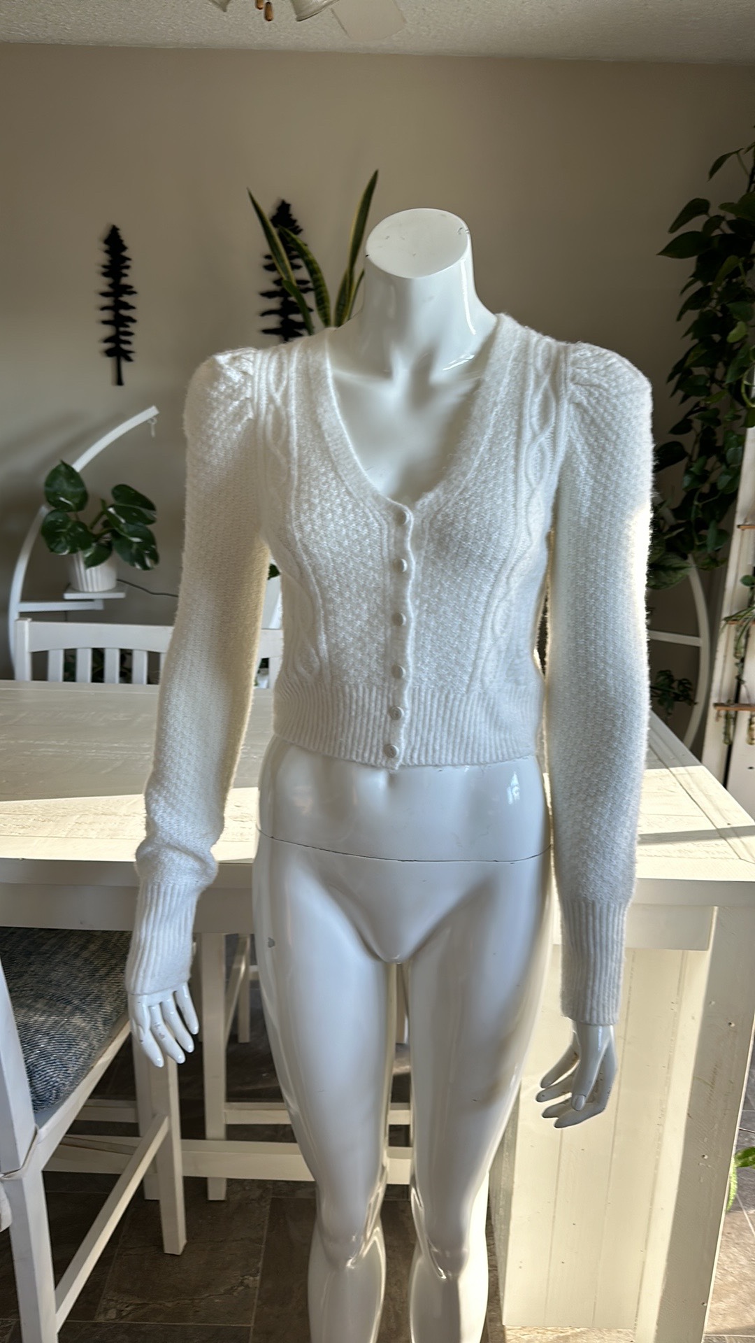 White Knit Cardigan