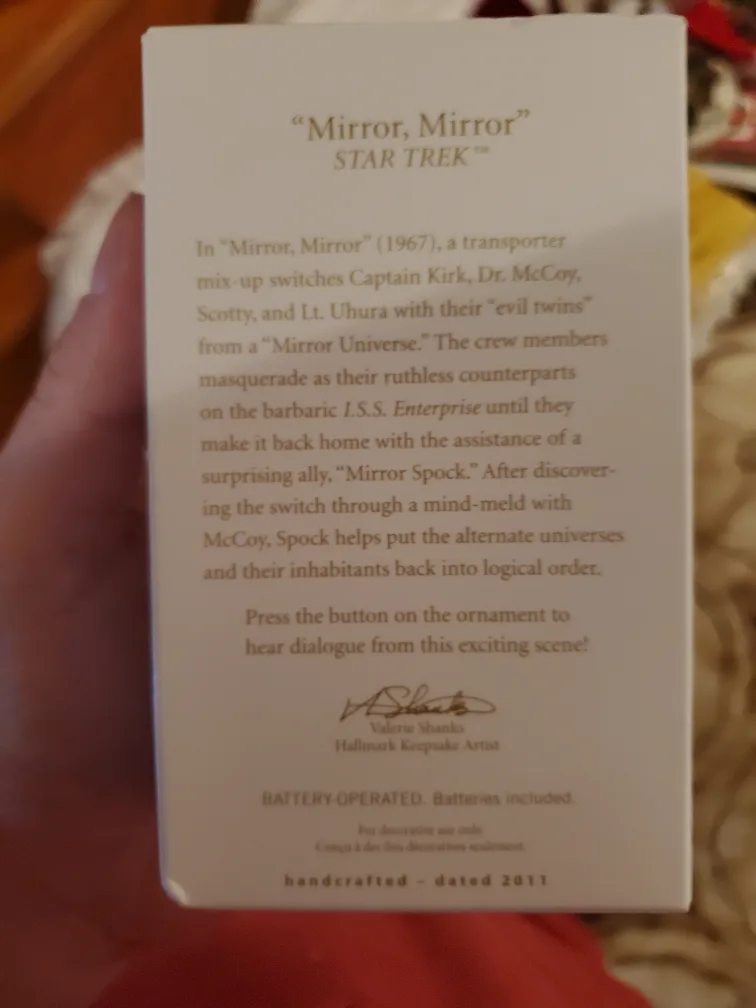 Hallmark Keepsake Star Trek "Mirror, Mirror" Christmas Ornament image indicator(2)