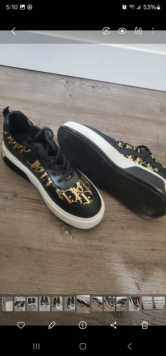 Black and Gold Platform Sneakers - photo 3